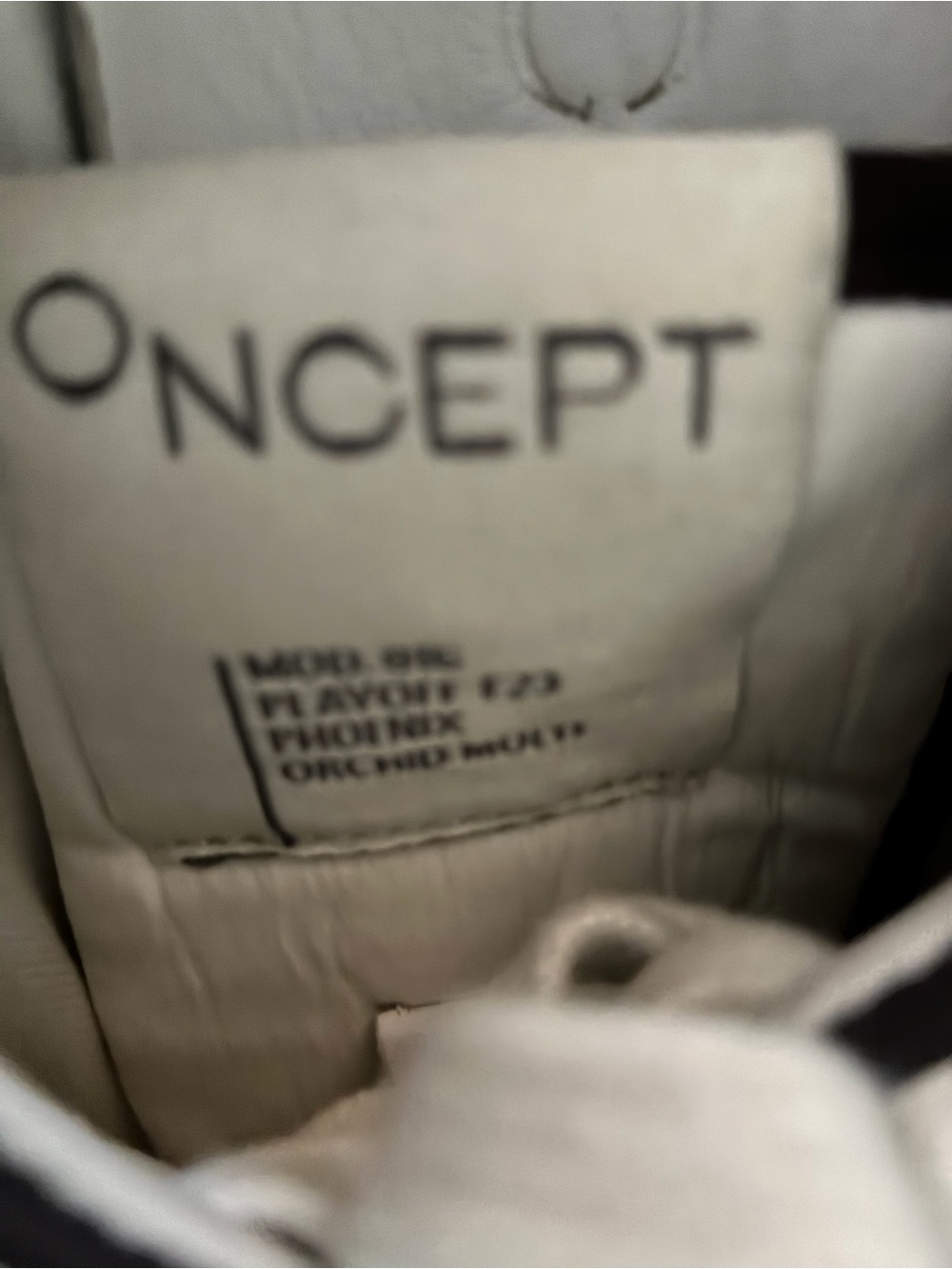 Oncept White Leather Sneakers with Pink, Purple & Yellow Accents - Picture 6 of 6